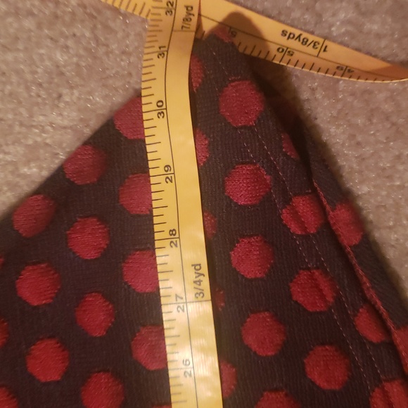 Modcloth  sweater skirt, navy with red polka dots. - Picture 6 of 11